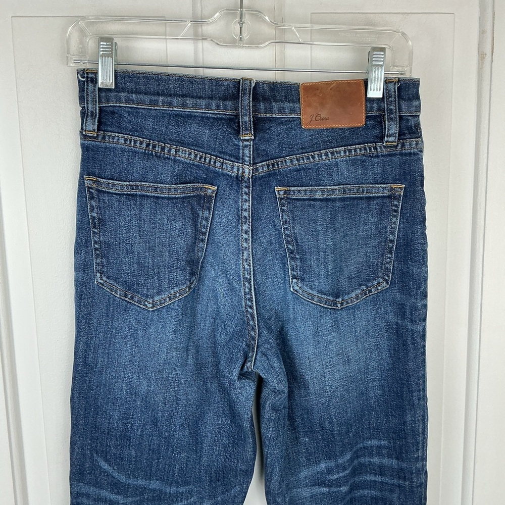 J. Crew Dark Blue Boot Cut Jeans Billie Demi Crop 26T - Picture 4 of 7